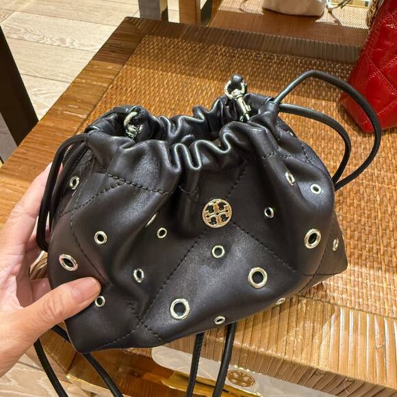 Tory Burch Handbags - Tory Burch Willa E/W Drawstring Bag 175932 Black $550